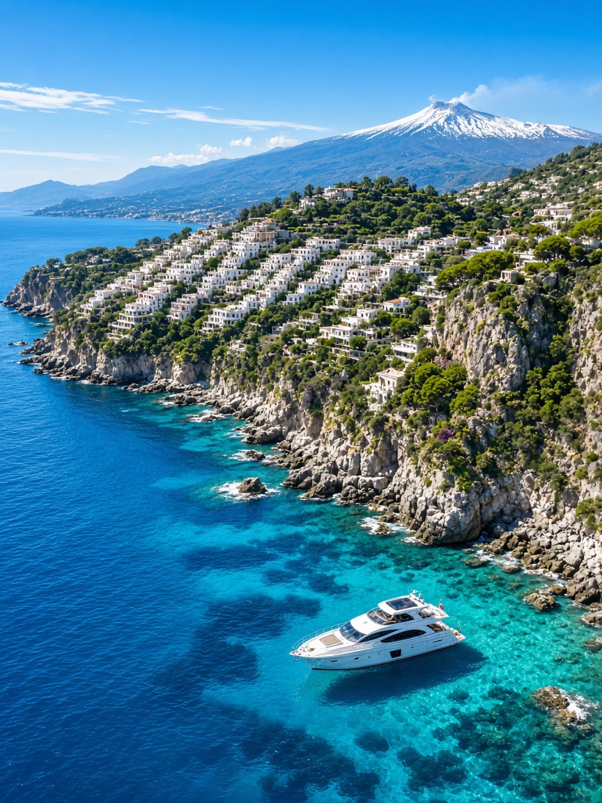 Sicily yacht charter Taormina coast — European Yachting Vacations